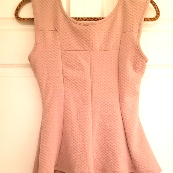 Sleeveless Top With Longline Back. By Love J USA . Size L Juniors Taupe - Picture 2 of 5